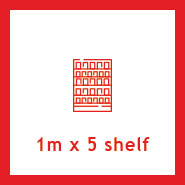 1m x 5 Shelf