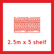 2.5m x 5 Shelf